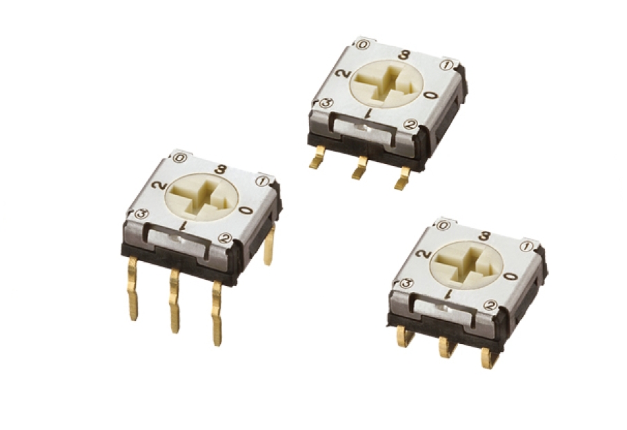 7mm Size Rotary Code Switches with 4 Positions